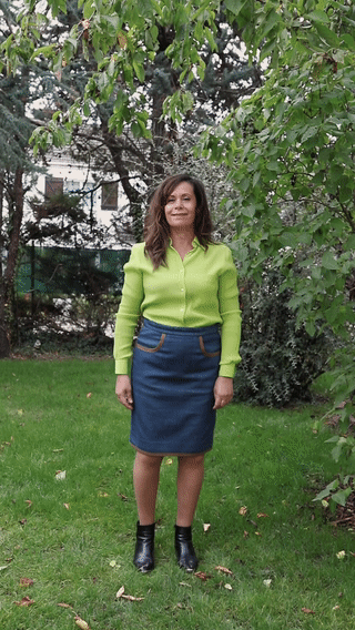 Vintage Celine Silk Blouse in Celery Green — singulié